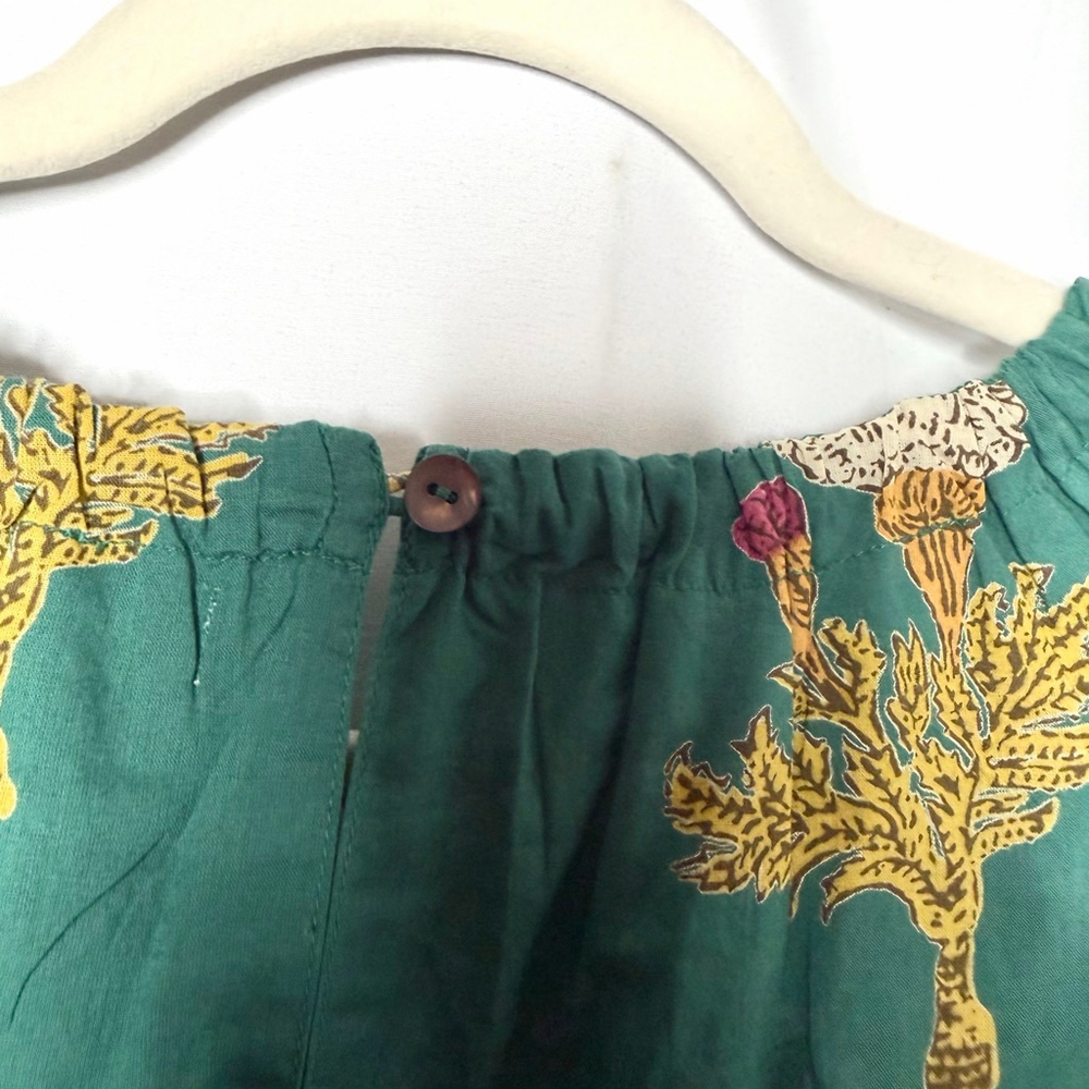 Pink Chicken New York Green Floral Long Sleeve Dress XS - Picture 5 of 7
